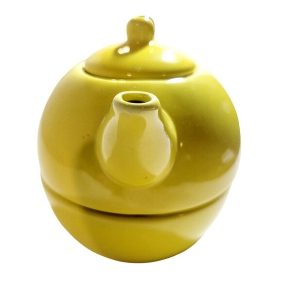 Vintage Teapot and Cup for One Old Amsterdam Porcelain Works 11 oz 4.5” H - Picture 4 of 13